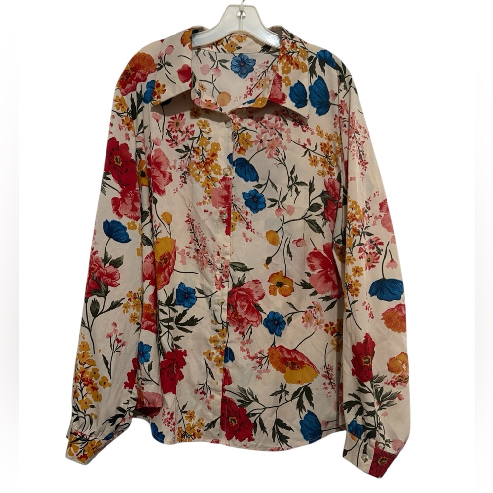 Colorful Floral Button Down Shirt
